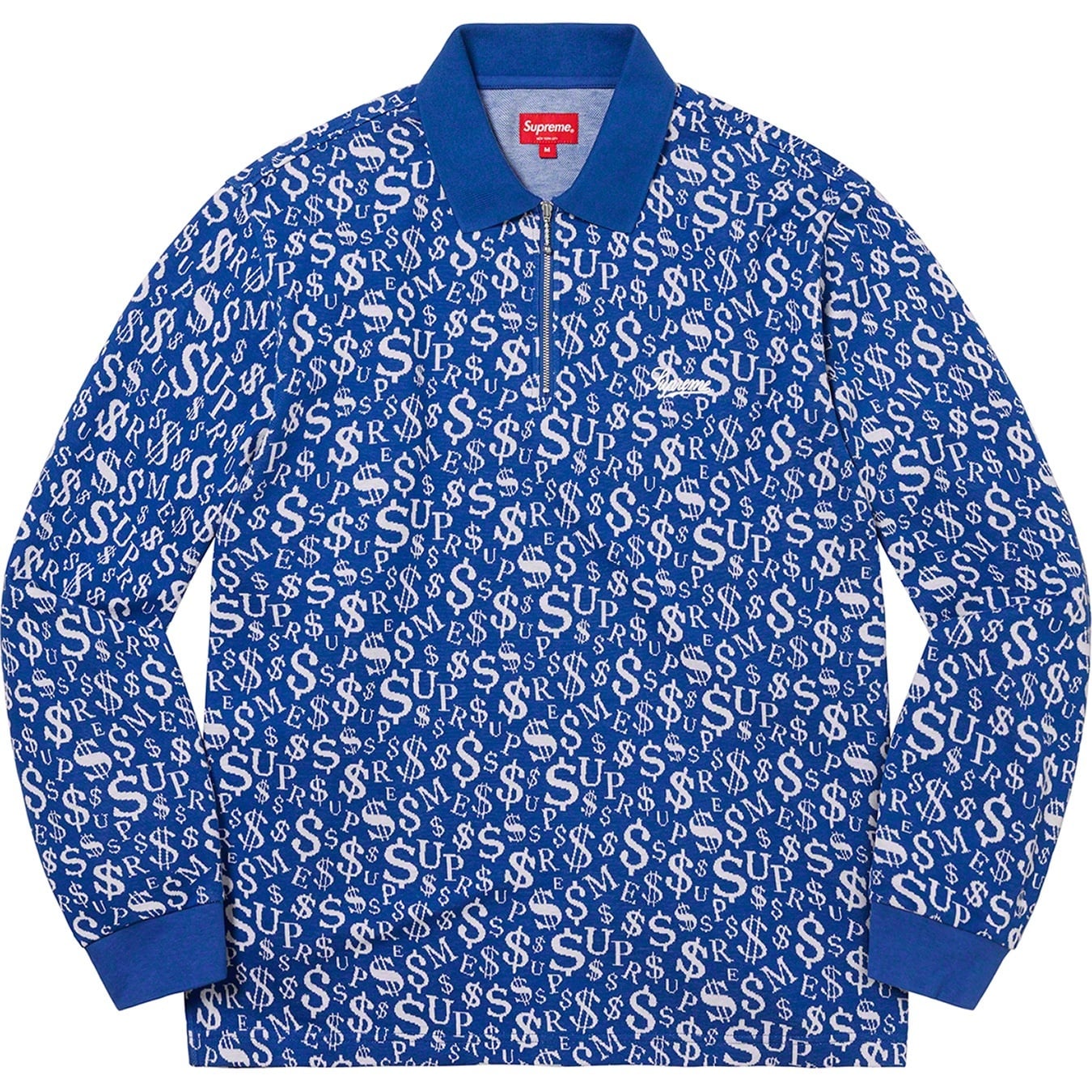 Currency Jacquard Zip L/S Polo view 5